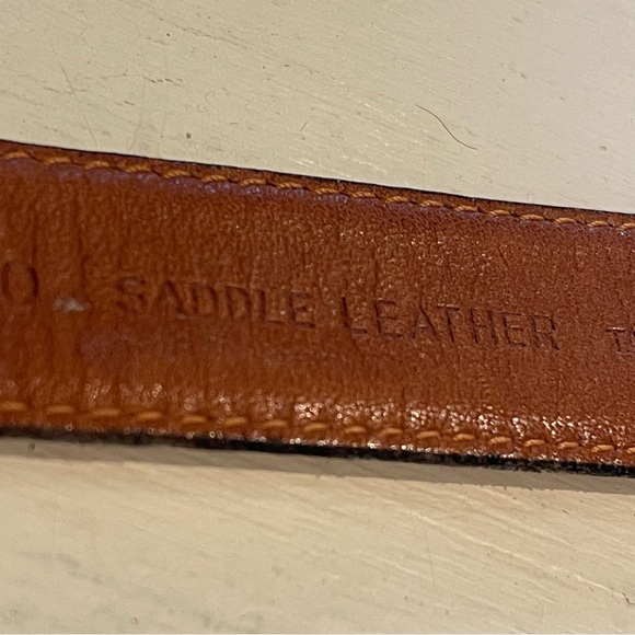 YSL Saddle Leather Belt 36/90 Vtg